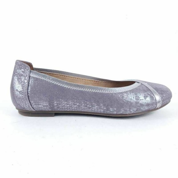 Vionic Womens Caroll Ballet Flats Shoes Metallic
